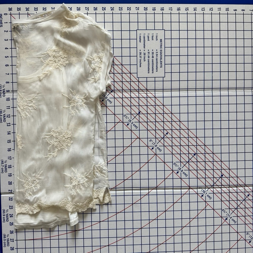 Angela Moda Italy Silk Blend Sheer Embroidered Top Med Romantic Ethereal Angel - Picture 8 of 9